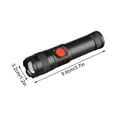 thumbnail image 3 of Outdoor Rechargeable Flashlight | High Power Strong Light XPE LED | Zoomable Telescopic Focus | Waterproof Portable Mini Size | Type-C USB Charging | Home Emergency Camping Hiking | 96mm Compact, 3 of 9