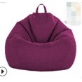 thumbnail image 2 of Faithtur Solid Color Lazy Sofa Cover, No Filler Bean Bag Covers with Handle, 2 of 9