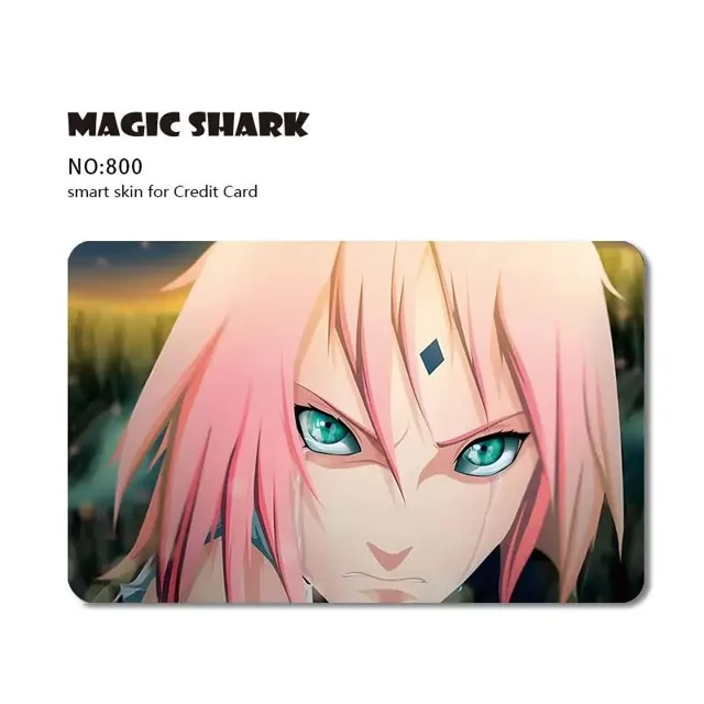 Fashion Cartoon Anime Game PVC Matte Film Sticker Case Skin for Credit Card Big Small No Chip 800 Big Chip