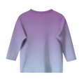 thumbnail image 4 of WEIYLL T-Shirts pour Filles Dégradé Imprimé Polyvalent Col Rond Manches 3/4 Vêtements Décontractés pour Enfants de 3-4 Ans, 4 of 4