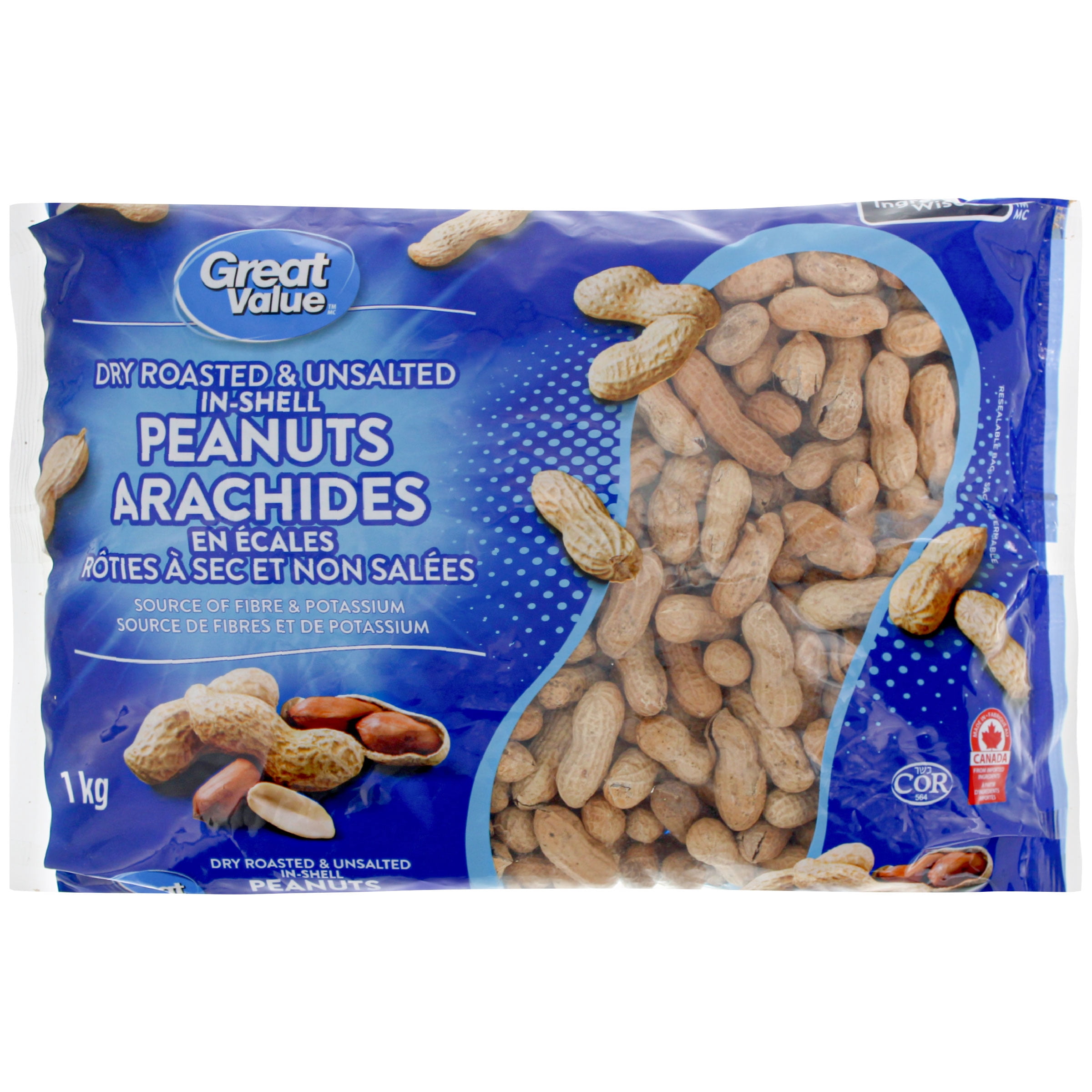 Great Value Dry Roasted & Unsalted In-Shell Peanuts