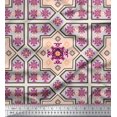 thumbnail image 3 of Soimoi Silk Fabric Floral & Damask Patchwork Decor Fabric Printed Yard 42 Inch Wide, 3 of 3
