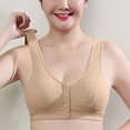 thumbnail image 2 of Timegard Wireless Bras for Women Plus Size Front Closure Button Full Support Breathable Comfy Seniors Bra, 2 of 7