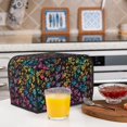 thumbnail image 5 of Toaster Cover 4 Slice Colorful Dustproof Bread Maker Cover Fingerprint Bakeware Protection Wide Slot Toaster Bag Reusable Kitchen Small Appliance Cover TC278, 5 of 5