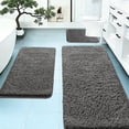 thumbnail image 1 of Dvkptbk area rug set Colors 3-Piece Memorys Foam Bathroom Rug Set Soft Non Slide Bath Mat Absorbent Bath Rug Perfects for Bathroom Laundry Room Mat Bathroom Mat Bathroom Accessories, 1 of 8