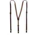 thumbnail image 1 of CTM® Faux Leather Slim Clip-End Suspenders, 1 of 2