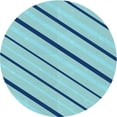 thumbnail image 1 of Ahgly Company Tapis de Zone Rond d'Intérieur Lavable à la Machine, Transitionnel, Bleu Ivy Blue, 3 Pieds Rond, 1 of 7