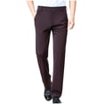 thumbnail image 2 of AherBiu Mens Dress Pants Expandable Waist Silm Fitted Suit Pants with Pockets Stretch Flat Front Trousers, 2 of 5