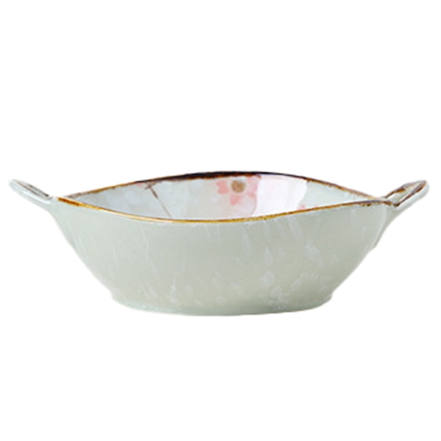 Bol à Pâtes Rustique à Double Poignée - Vaisselle en Porcelaine Polyvalente pour la Cuisine