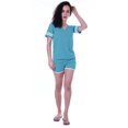 thumbnail image 2 of Moomaya Ensemble de Nuit Uni pour Femmes avec Shorts, Vêtements de Nuit en Coton, 2 Pcs Chemises de Nuit, 2 of 7