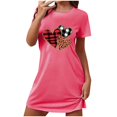 thumbnail image 2 of RXMEKW Chemise de Nuit Ample à Manches Courtes pour Femmes avec Imprimé sur la Poitrine en Polyester Spandex, 2 of 5