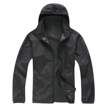 Pitauce Mens Outdoor Sports Rain Jacket Full Zipper Lightweight Hooded Raincoat Sun Protection Waterproof Hoodies