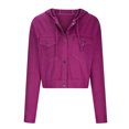 thumbnail image 1 of Pompotops Vestes Décontractées Sans Capuche à Manches Longues pour Femmes, Manteau Ample en Liquidation, 1 of 5