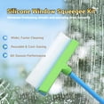 thumbnail image 2 of 2026 New Scratch-Free & Streak-Free Squeegee 5-Piece Set for Glass Cleaning, Recyclable Silicone Window Squeegee Kit, 3 in 1 Glass Cleaning Tool with Rotatable Rubber & Microfiber Scrubber (Blue*2), 2 of 7