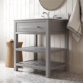 thumbnail image 1 of DHP Camden 30” Bathroom Vanity, Gray with Silver Towel Rack, 1 of 9