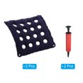 thumbnail image 3 of Unique Bargains Inflatable Seat Cushion, Portable Chair Pad Breathable Back Seat Pad, Blue 2 Pack, 3 of 6