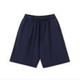 thumbnail image 3 of FcBaudy Mens Shorts, Shorts Men Men's Solid Color Fashionable Casual Washed Loose Pocket Drawstring Waist Sports Running Shorts Man Polyester Trousers, 3 of 7