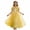 Yellow, variant on Girls Yellow Formal Dress, Off Shoulder Princess Ball Gown with Lace Satin Bow, Tulle Birthday Party Dress for Big Kids, Evening Wear for Special Occasions