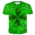 thumbnail image 1 of Chemises à Manches Courtes pour Hommes T-Shirt Décontracté à Manches Courtes Imprimé Jour de la Saint-Patrick Col Rond Chandail Blouse, 1 of 3