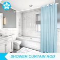 thumbnail image 2 of ZipGlo Tension Curtain Rod White Shower Rod 45 to 76 Inch Spring Curtain Rod Non Slip Tension Shower Rod No Drilling Adjustable Tension Rods of Curtain Window Closet Kitchen, 2 of 6