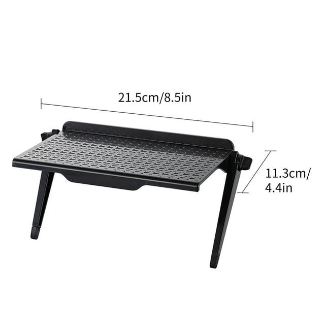 Computer Screen Stand Plastic Foldable Rack for TV Set-top Box Router Storage with 360° Adjustable Design and Non-Slip Rubber Dots