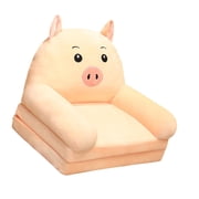 Lipstore Kids Couch Sofa Armchair Comfortable Mini Convertible Sofa to Lounger for Girls Pig 2 Layer