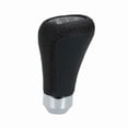 thumbnail image 3 of Car Manual Gear Shift Knob Shifter Black Leather Red Stitch 6 Speed Universal, 3 of 8