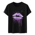 thumbnail image 4 of Birdeem Womens Fashion Printed Round Neck Short Sleeve T-Shirt Blouse Loose Tops, 4 of 5