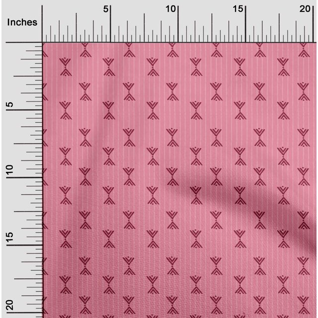 oneOone Cotton Silk Fabric Stripe & Arrow Block Decor Fabric Printed BTY 42 Inch Wide