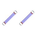 thumbnail image 4 of Decodeary 30-150lbs Chest Expander Rally Strap Elastic Band Rope Resistance Leg Foot Deep Blue 67 x 11cm 2Set, 4 of 6