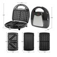 thumbnail image 5 of Efficient 3-in-1 Electric Breakfast Machine - Non-Stick Rapid Heating Sandwich Maker, Waffle Maker ,Easy to Operate, 5 of 5