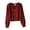 Burgundy, variant on Bunblic Women Knit Cardigan Sweater Open Front Cardigan Outwear V Neck Retro Jacket Crop Cardigan Knitted Cardigan Navy