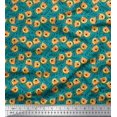 thumbnail image 1 of Soimoi Rayon Fabric Text & Tiger Face Cartoon Print Sewing Fabric Yard 56 Inch Wide, 1 of 3