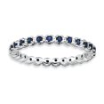 thumbnail image 1 of Bague en Argent Sterling Stackable Expressions Saphir Créé Taille 9, 1 of 3