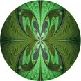 thumbnail image 1 of Ahgly Company Machine Washable Indoor Round Transitional Dark Forest Green Area Rugs, 5' Round, 1 of 7