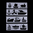thumbnail image 3 of Rongfmy 8 Journal Drawing Template Stencils Set Scrapbooking DIY Card Boat, 3 of 9