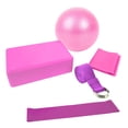 thumbnail image 2 of Labymos 5pcs Yoga Equipment Set Include Yoga Ball Yoga Blocks Stretching Strap Resistance Loop Band Exercise Band, 2 of 7