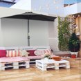 thumbnail image 2 of Outsunny Parasol Demi-Parasol de Patio 9,8 Pi Pare-Soleil, Manivelle, Noir, 2 of 10