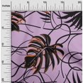 thumbnail image 2 of oneOone Velvet Purple Fabric Abstract Tropical Leaf Sewing Material Print Fabric By The Yard 58 Inch Wide, 2 of 4
