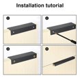 thumbnail image 2 of Black Kitchen Cabinet Door Handles Cupboard Drawer Concealed Finger Edge Pull, 2 of 9