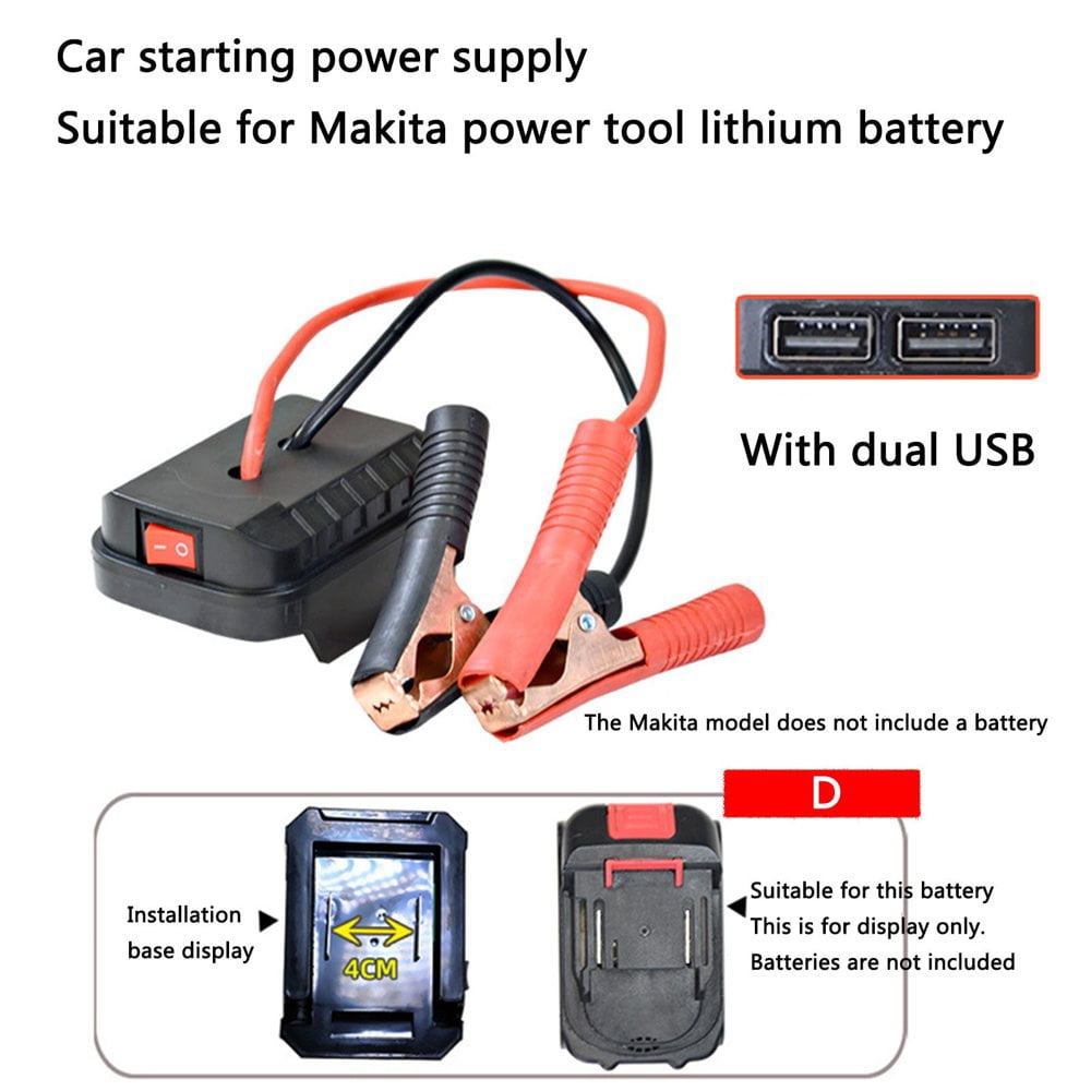 HLONK 12000mAh Car Jump Starter with USB Power Bank  Compact Portable 12V Auto Battery Booster pcs with Jumper Cables - Emergency Jump Box for Cars  SUV  Trucks with Dual USB Output and L