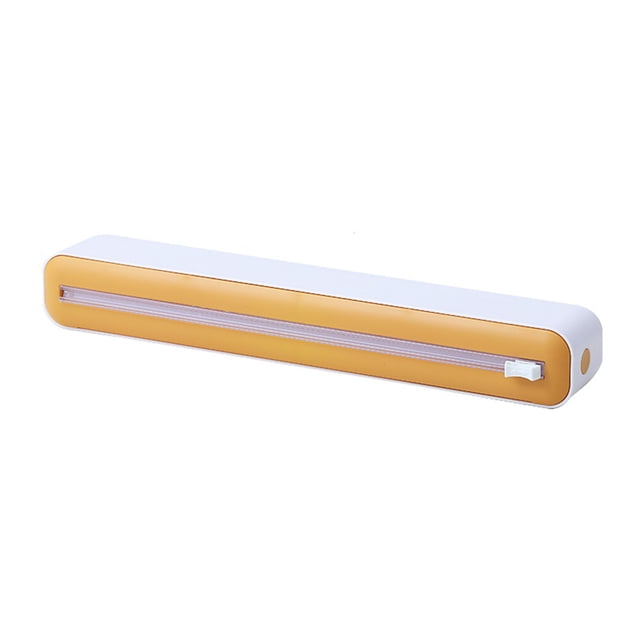 Cling Film Cutter Tear-Free Multi-Functional Plastic Yellow for Kitchen Food Wrap Storage Household