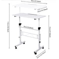 thumbnail image 3 of QinaQin Small, Height-Adjustable Standing Desk with Wheels, 31-43 Inch Mobile Standing Desk, 32-Inch Metal Frame Portable Laptop Desk/Workstation, Suitable for Home Offices, 3 of 9