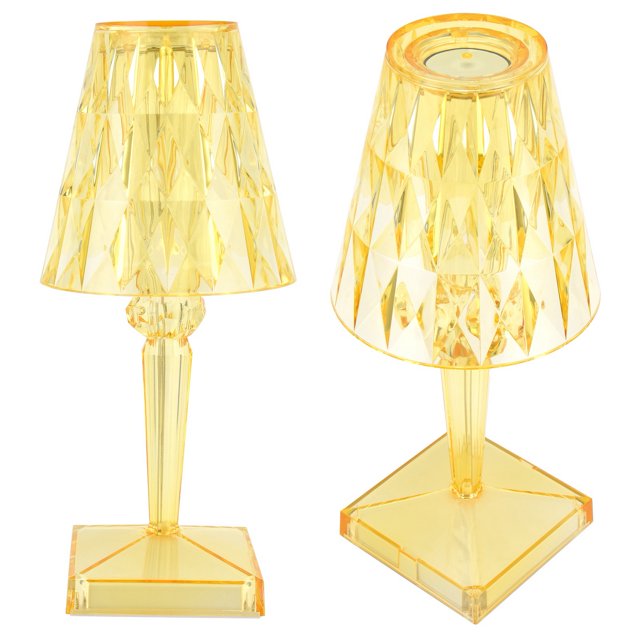 Tbest Crystal Table Light, Prism Desk Lamp Three Gears Adjustable Beautiful Transparent Prism For Gifts For Bar Hotel For Home For Decoration