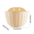 thumbnail image 3 of SouMaox Wall Mounted Flower Pot, Rattan Texture Semi Circular Design, Lightweight Hanging Basin, Vertical Gardening for Indoor Outdoor Decor, 3 of 8