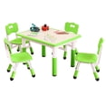 thumbnail image 3 of Kids Table and Chairs Set, Height Adjustable Desk With 4 Seats for Ages 2-10,Arts & Crafts Table,Graffiti Desktop, Non-Slip Legs, Max 300lbs, Children Multi-Activity Table for Classrooms,Daycares,Home, 3 of 9