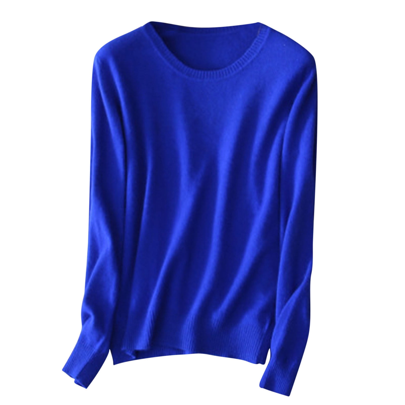 AherBiu Womens Long Sleeve Tops Basic Layer Top Tees Shirt Solid Color Crewneck Comfy Blouse