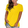 thumbnail image 2 of Blouses à Manches Courtes pour Femmes Mode pour Femmes Uni Col Rond T-Shirt à Manches Courtes Blouse Hauts Amples Femmes Hauts à Manches Courtes Femmes Blouse à Manches Courtes Hauts à Manches Courtes pour Femmes, 2 of 6