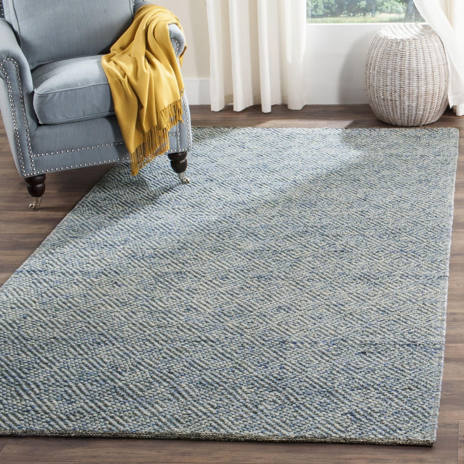 Safavieh Natura Eanna Tapis Géométrique, ivoire / gris clair, 6' X 9'
