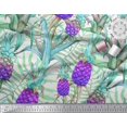 thumbnail image 3 of Soimoi Rayon Fabric Leaves & Pine Fruits Print Fabric by Yard 56 Inch Wide, 3 of 3